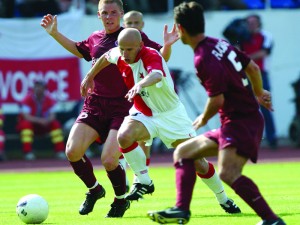 Patrik Gedeon při finále poháru ČMFS v roce 2002 proti Spartě